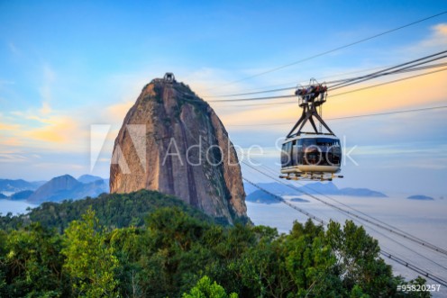 Picture of Cable car and  Sugar Loaf mountain